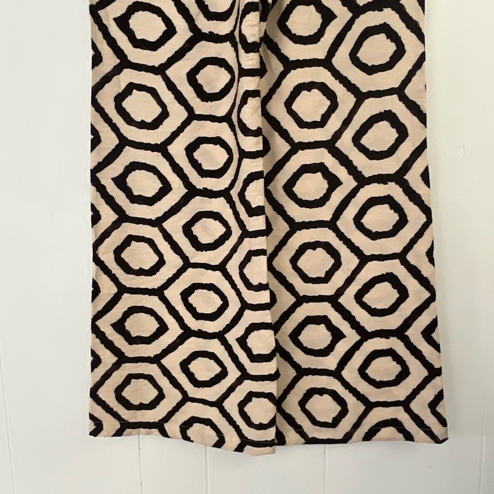 NWOT Sincerely Jules Black & Cream Geometric Wide Leg PantS Trousers Size Large - Picture 12 of 12